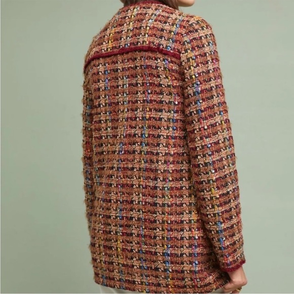 Anthropologie x Ett Twa • berwyn tweed jacket red sz S - Picture 5 of 14